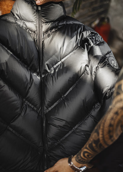 American Matte Short Sealed Bread Warm Outerwear Drill-Proof Men's Jacket