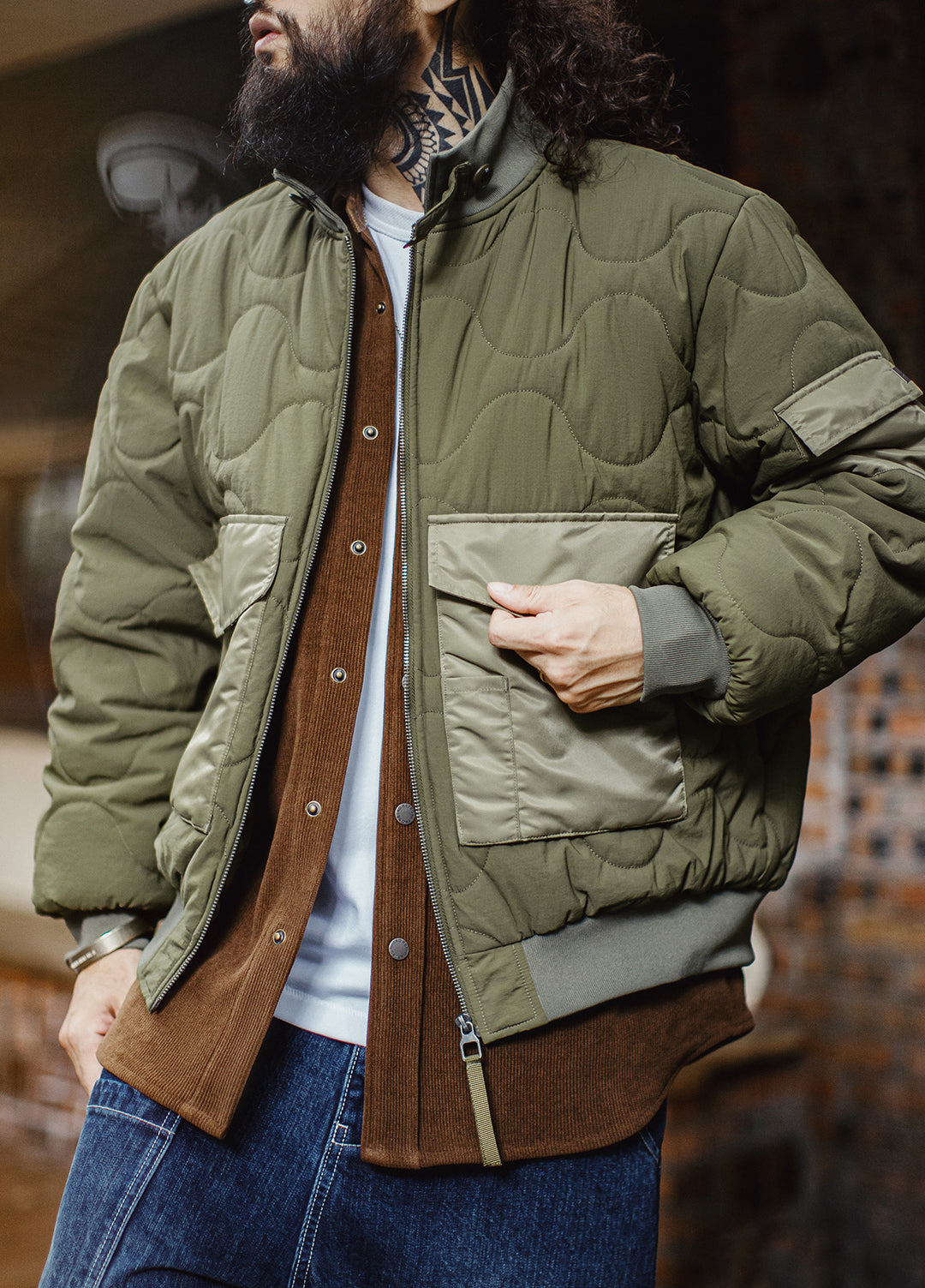 American Retro M51 Military With Large Pockets Warm Cotton-Padded Men's Jacket