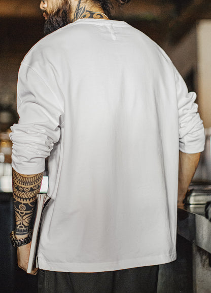 American Workwear Solid Color Inner Wear Heavy High-Weight Men's Sweater - Harmony Gallery