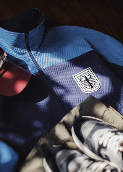 American Contrast Color Coach Waffle Training Suit Breathable Men's Jacket - Harmony Gallery