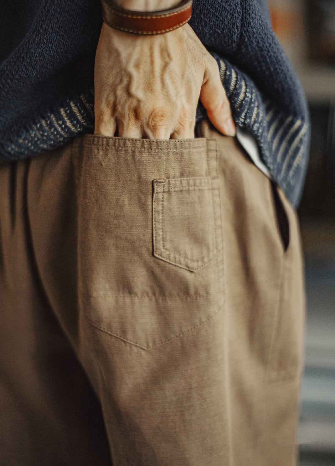 American Retro Lyocell Tencel Becker Pants Tapered Daily Cotton Men's Trousers - Harmony Gallery