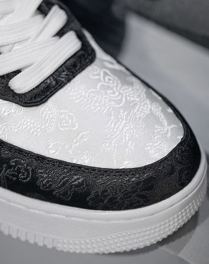 Air Force Edition Panda Silk Breathable Thick-soled Embroidered Men's Casual Shoes - Harmony Gallery
