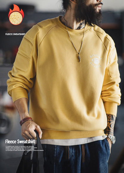 American Fleece Pullover Thickened Warmth Loose Outer Men's Sweater - Harmony Gallery