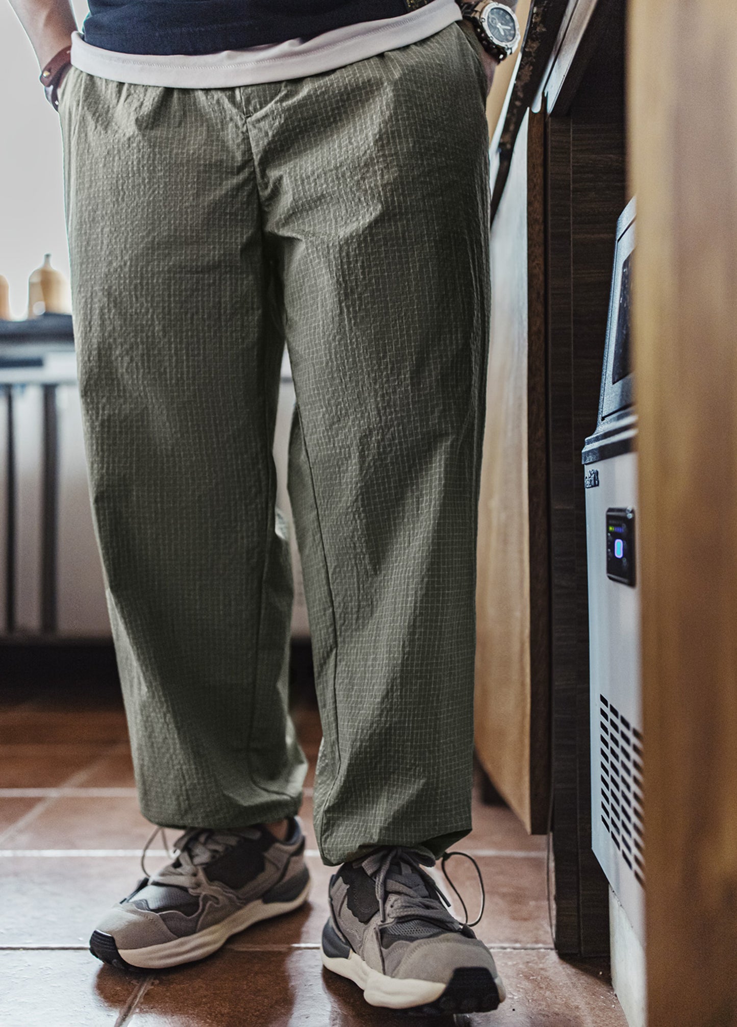 American Casual Seersucker Mountain Functional Thin Drawstring Men's Trousers - Harmony Gallery