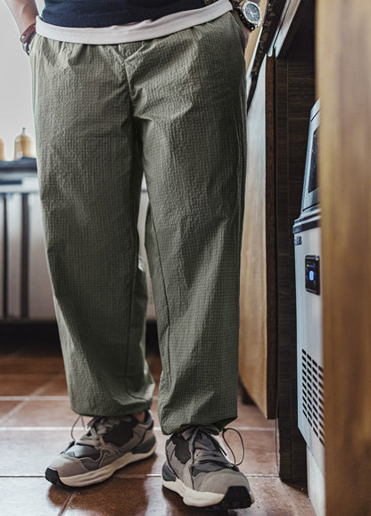 American Casual Seersucker Mountain Functional Thin Drawstring Men's Trousers - Harmony Gallery