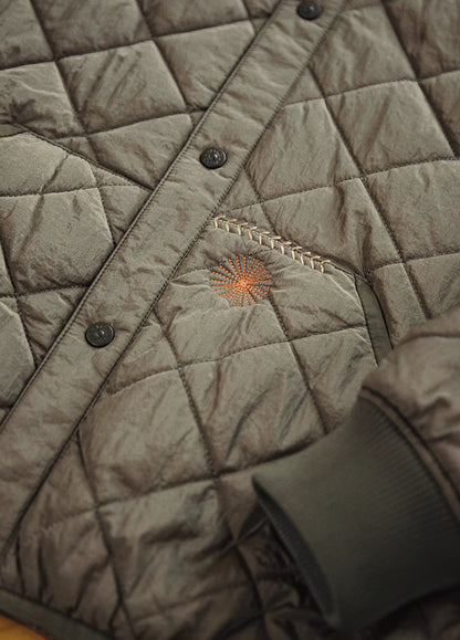 American Quilted Baseball Cotton-Padded Diamond Thick Warm Men's Jacket