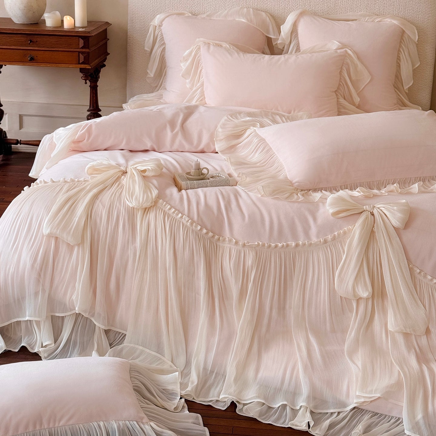 French Premium Double-Sided Warm Mattress Coral Fleece four-piece Bed Set