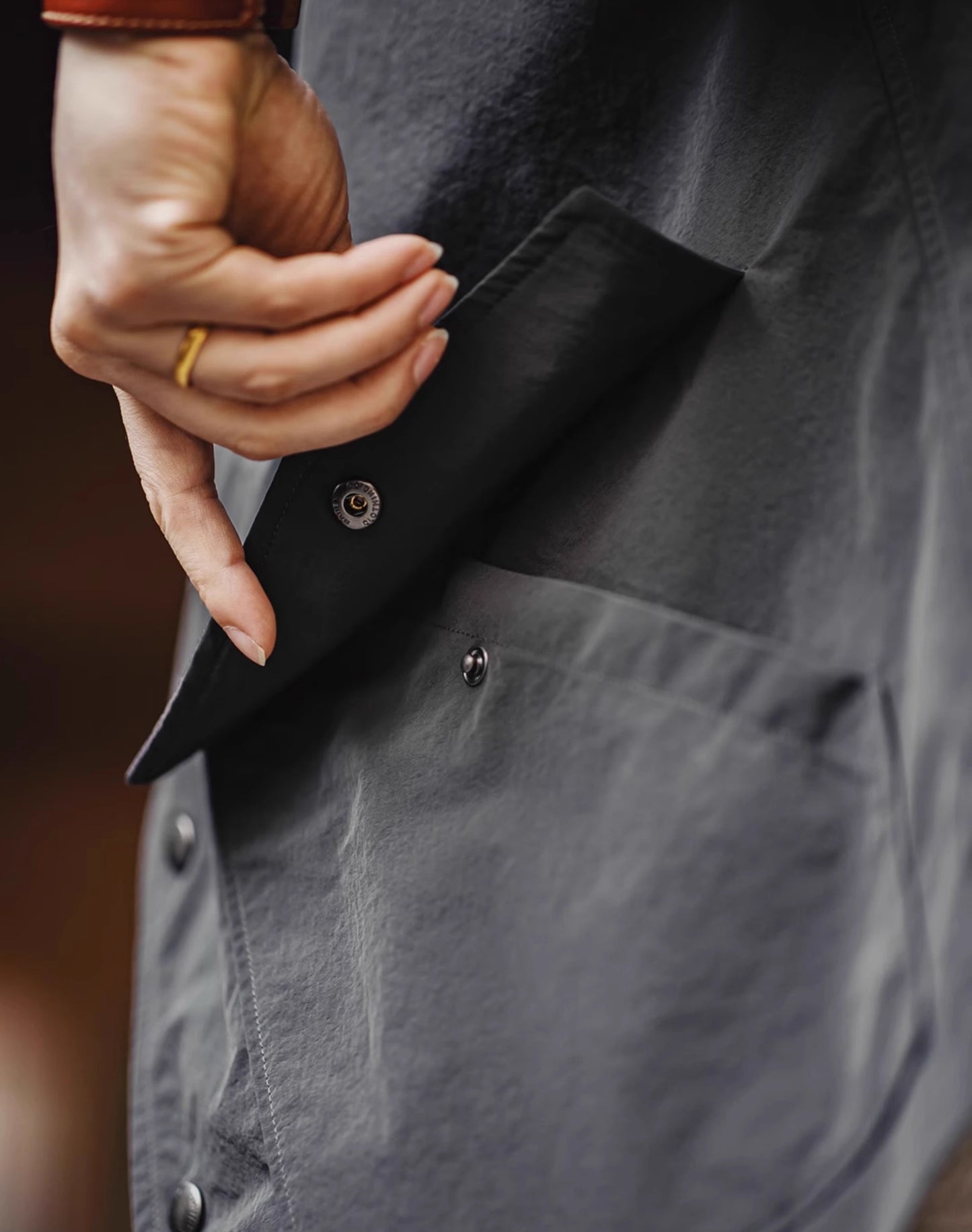American Workwear Four-Pocket Waterproof Lapel Men's Jacket