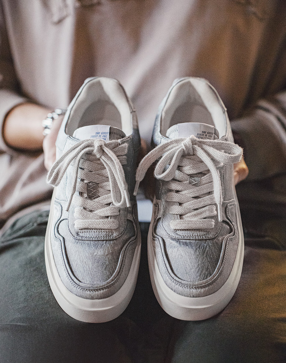 American Star Gray Silk Versatile Thick-Soled Breathable Sports  Men's Casual Shoes - Harmony Gallery