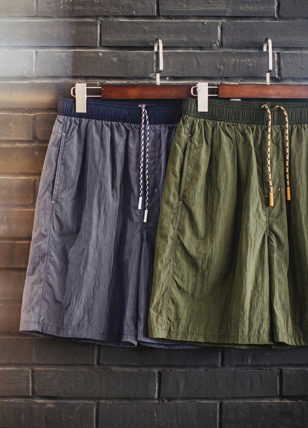 American Retro Loose Wide-Leg Sports Fitness Military Thin Men's Shorts