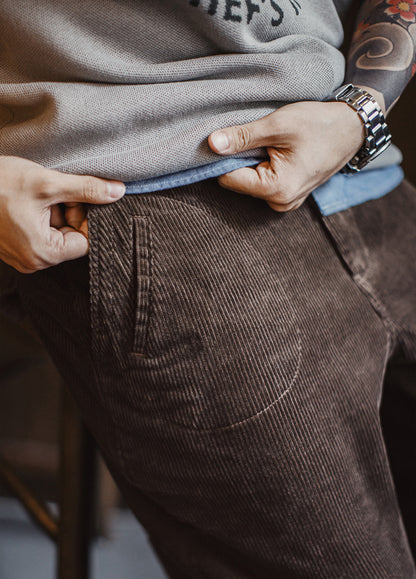 American Retro Corduroy Thickened Straight Leg Wide-Leg Daily Men's Trousers
