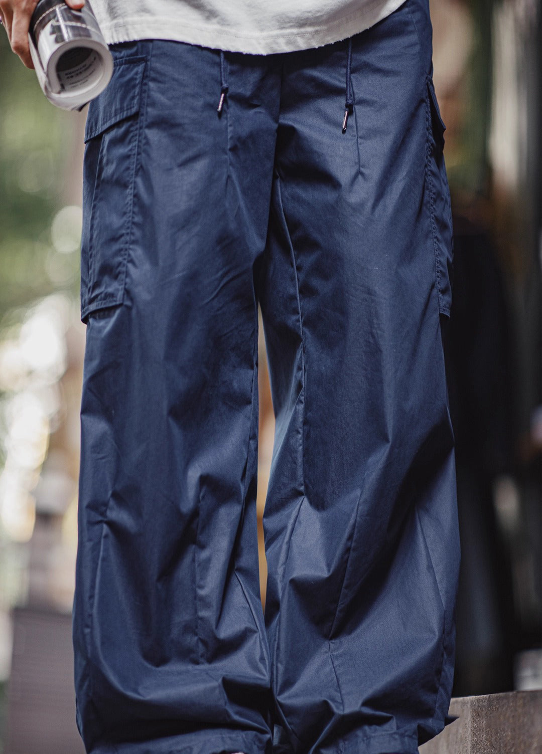 American M65 Large Pocket City Boy Woven Tapered Long Men's Trousers