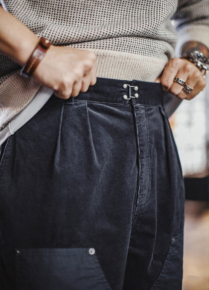 American Retro Knee Corduroy Logging Straight Leg Warm Daily Men's Trousers