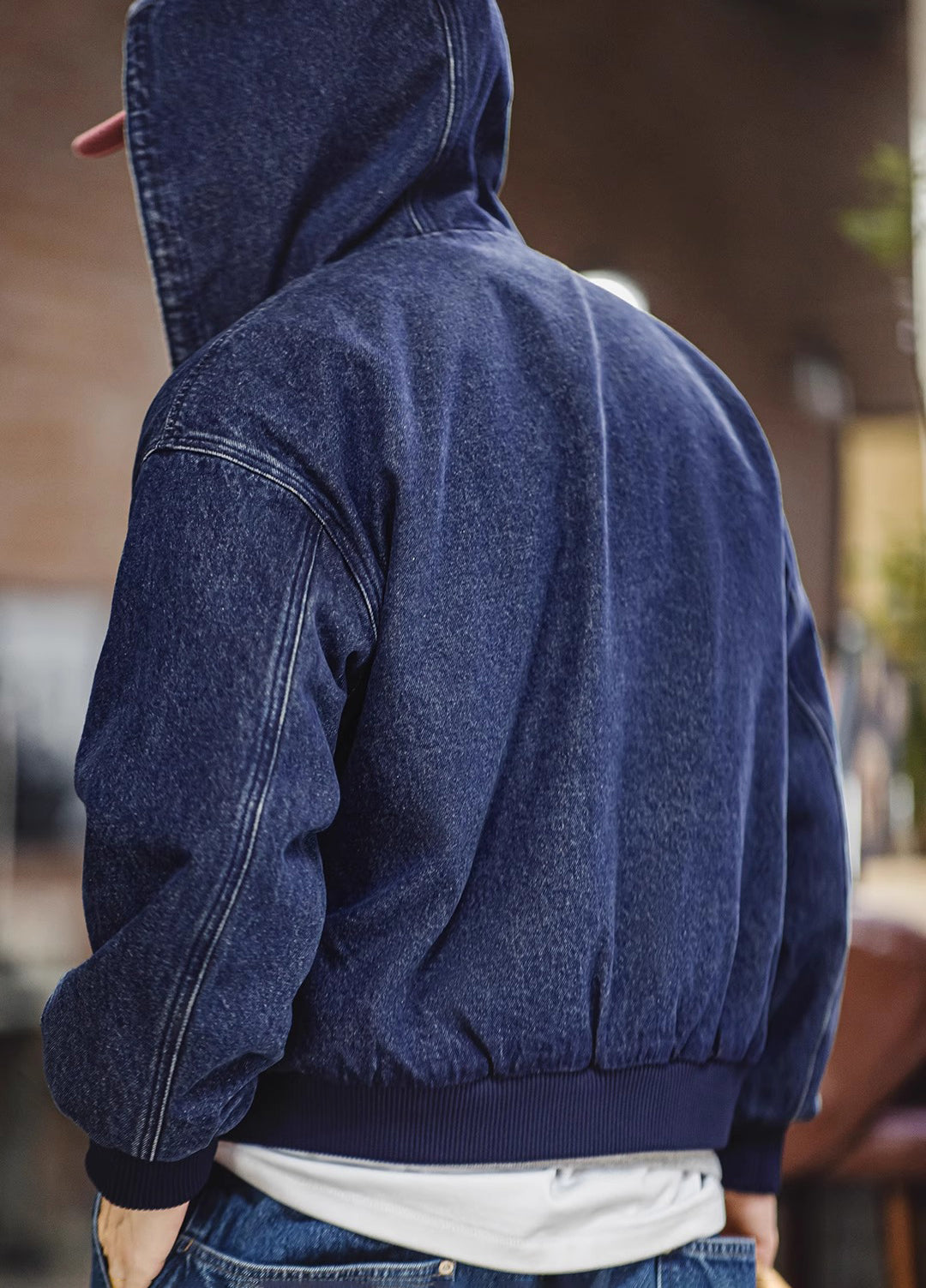 American Retro Washed Denim Outerwear Hooded Heavy Distressed Men's Jacket - Harmony Gallery