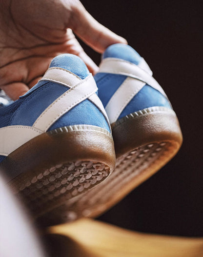 German Retro Sports Forrest Gump Mesh Polar Blue Breathable Men's Casual Shoes - Harmony Gallery