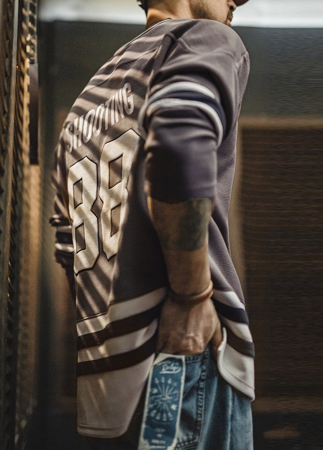 American Retro Waffle Long-Sleeved Embroidered Knitted Heavy Men's Sweater - Harmony Gallery