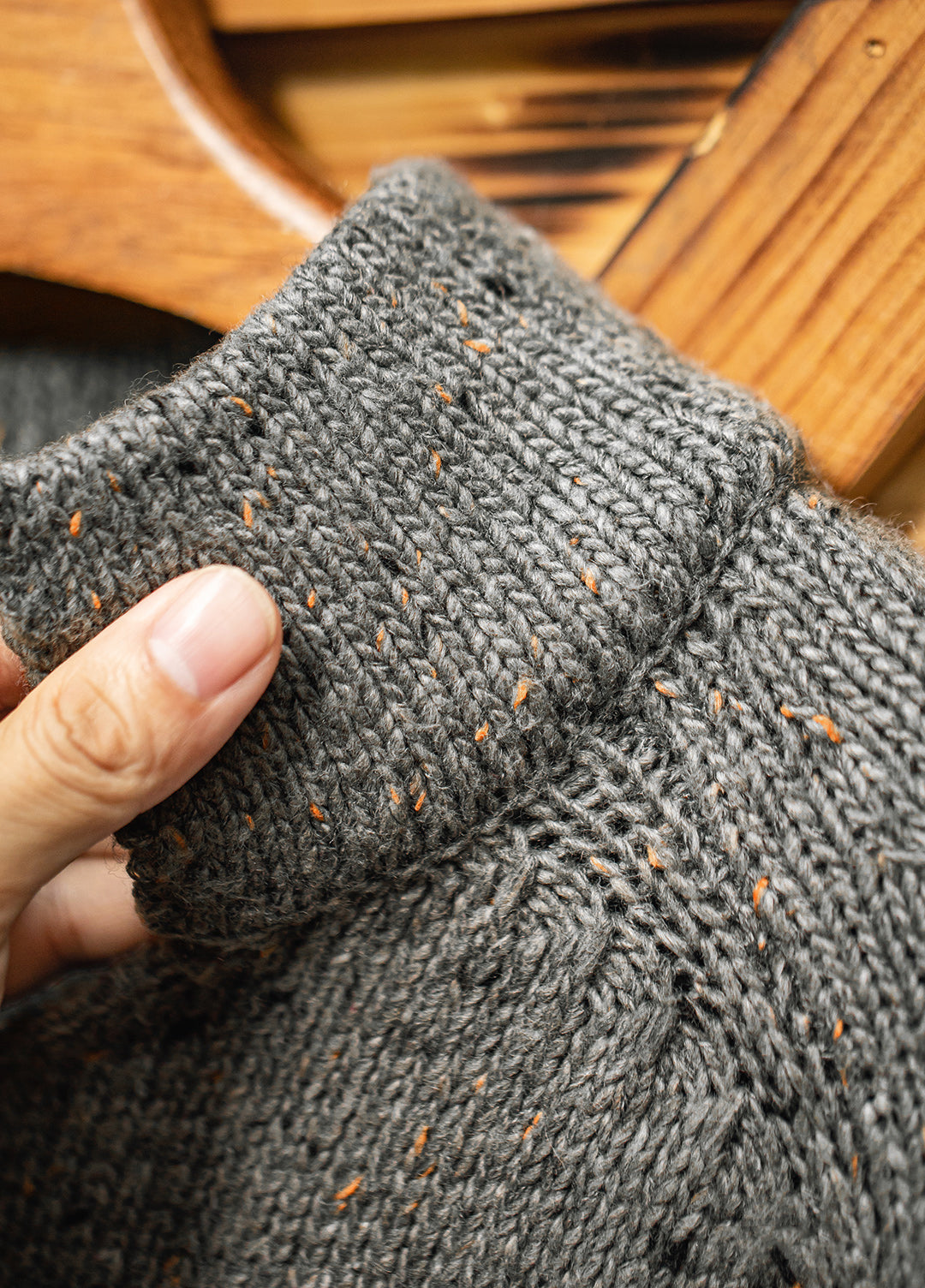 American Retro Jacquard Drape Pullover Knitwear Warm Elasticity Men's Sweater