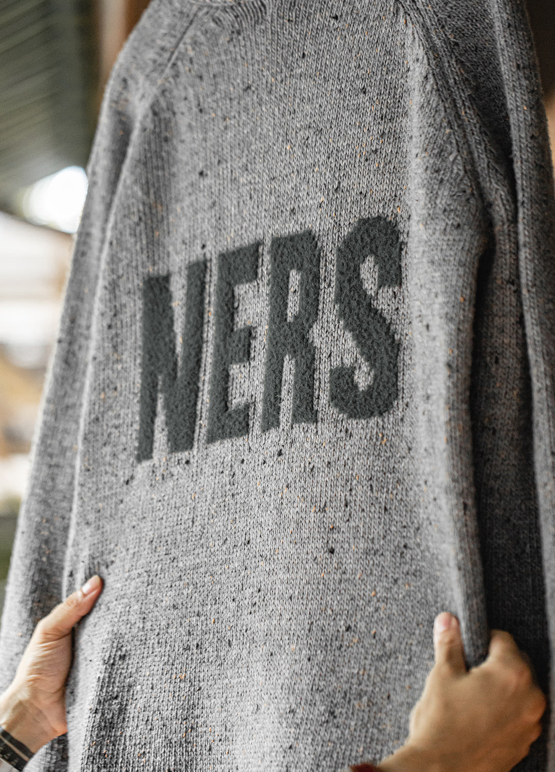 American Retro Jacquard Drape Pullover Knitwear Warm Elasticity Men's Sweater