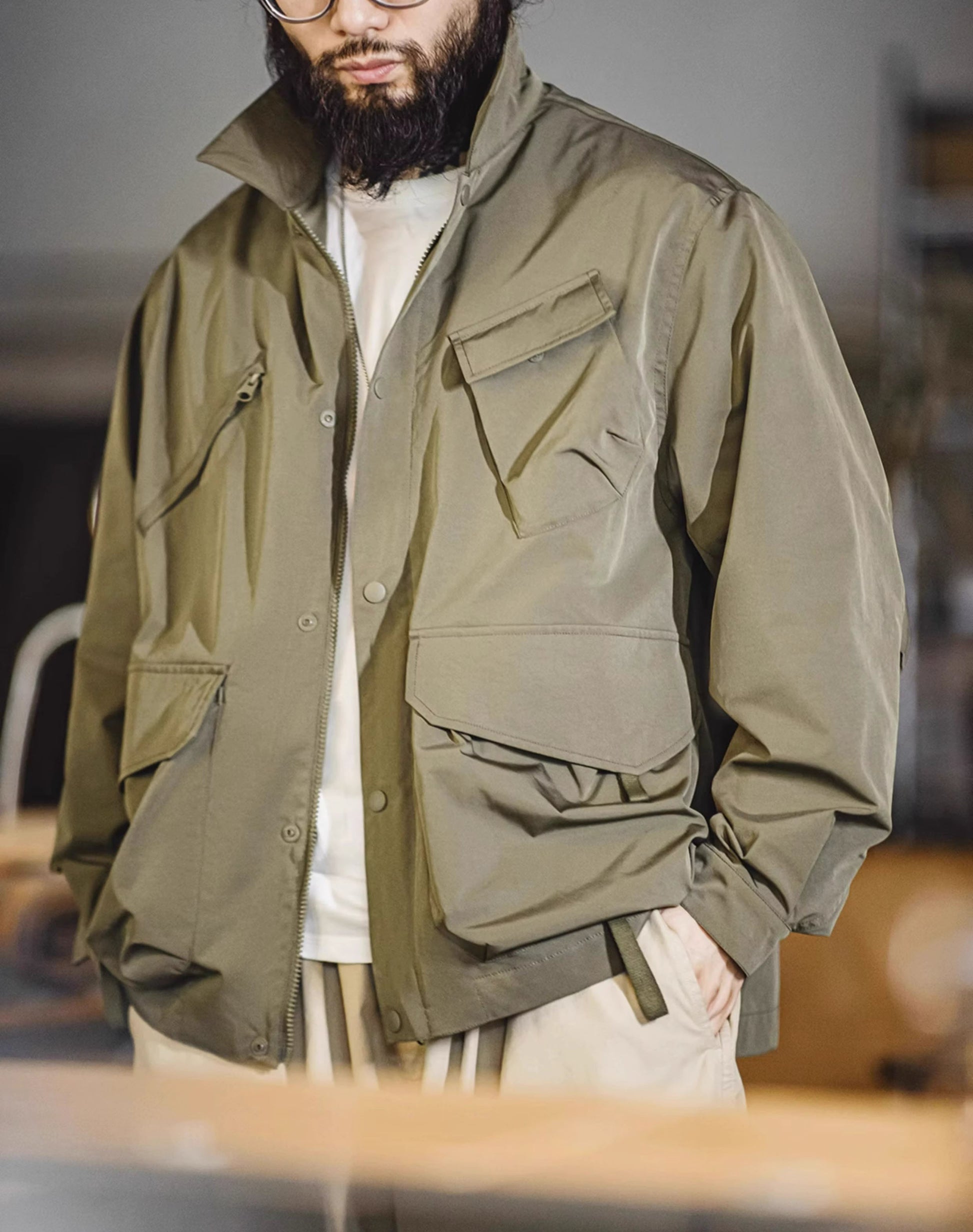 Urban Outdoor Casual Mountain Large Pocket Function Men's Jacket