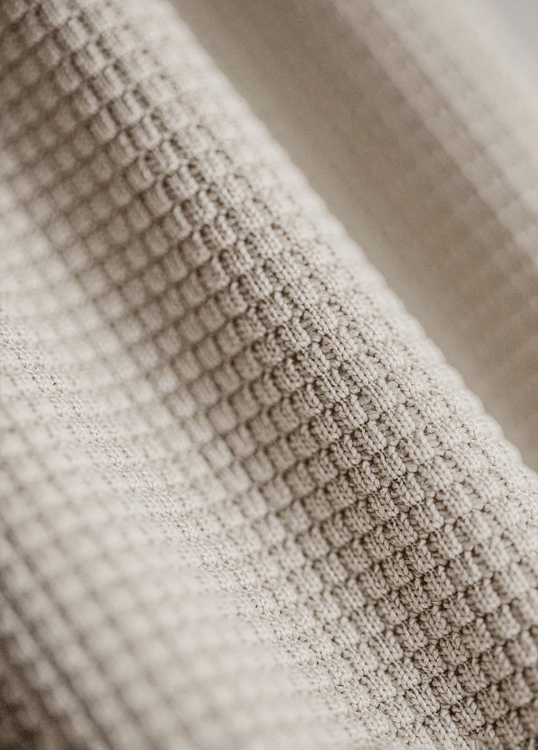 American Casual Waffle Heavy Raglan Sleeve Drape Loose Men's Sweater - Harmony Gallery