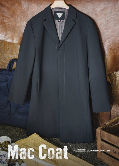 American Retro Thin Commuter Windbreaker British Mid-Length Lapel Men's Jacket - Harmony Gallery