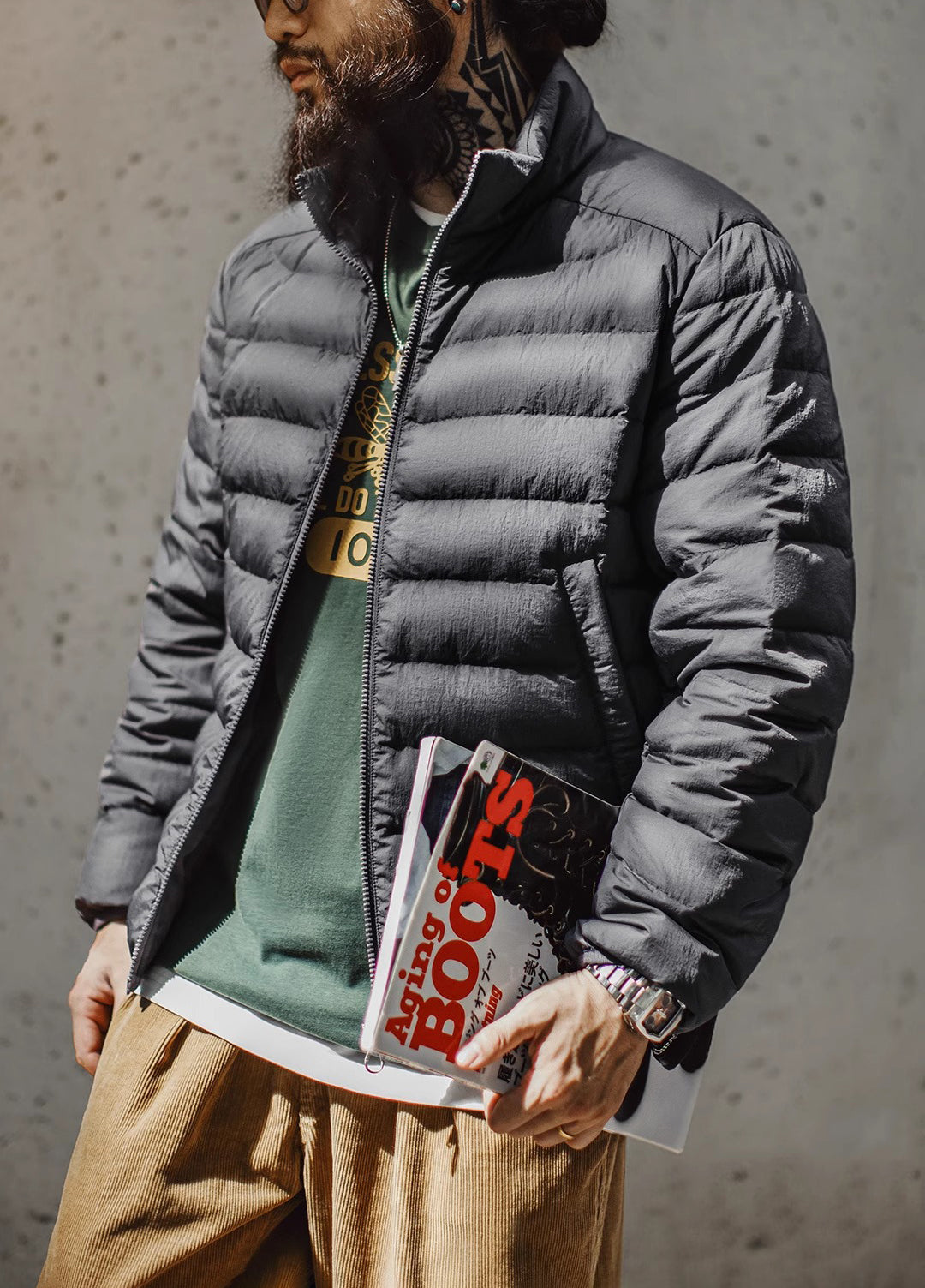 American Ultra-Thin Ribs White Duck Down inner Short Liner Ultralight Men's Jacket - Harmony Gallery