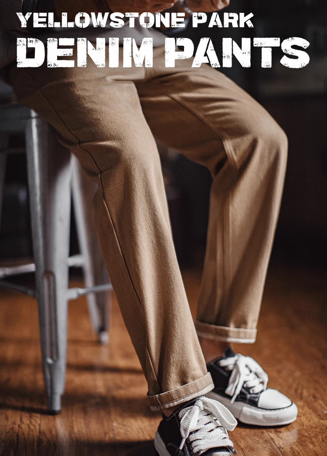 American Retro Maillard Fitted Straight Tube Tencel Lyocell Pants Men's Jeans - Harmony Gallery