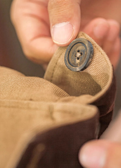 American Retro Michigan Trench Khaki Barn Mid-Length Daily Men's Jacket - Harmony Gallery