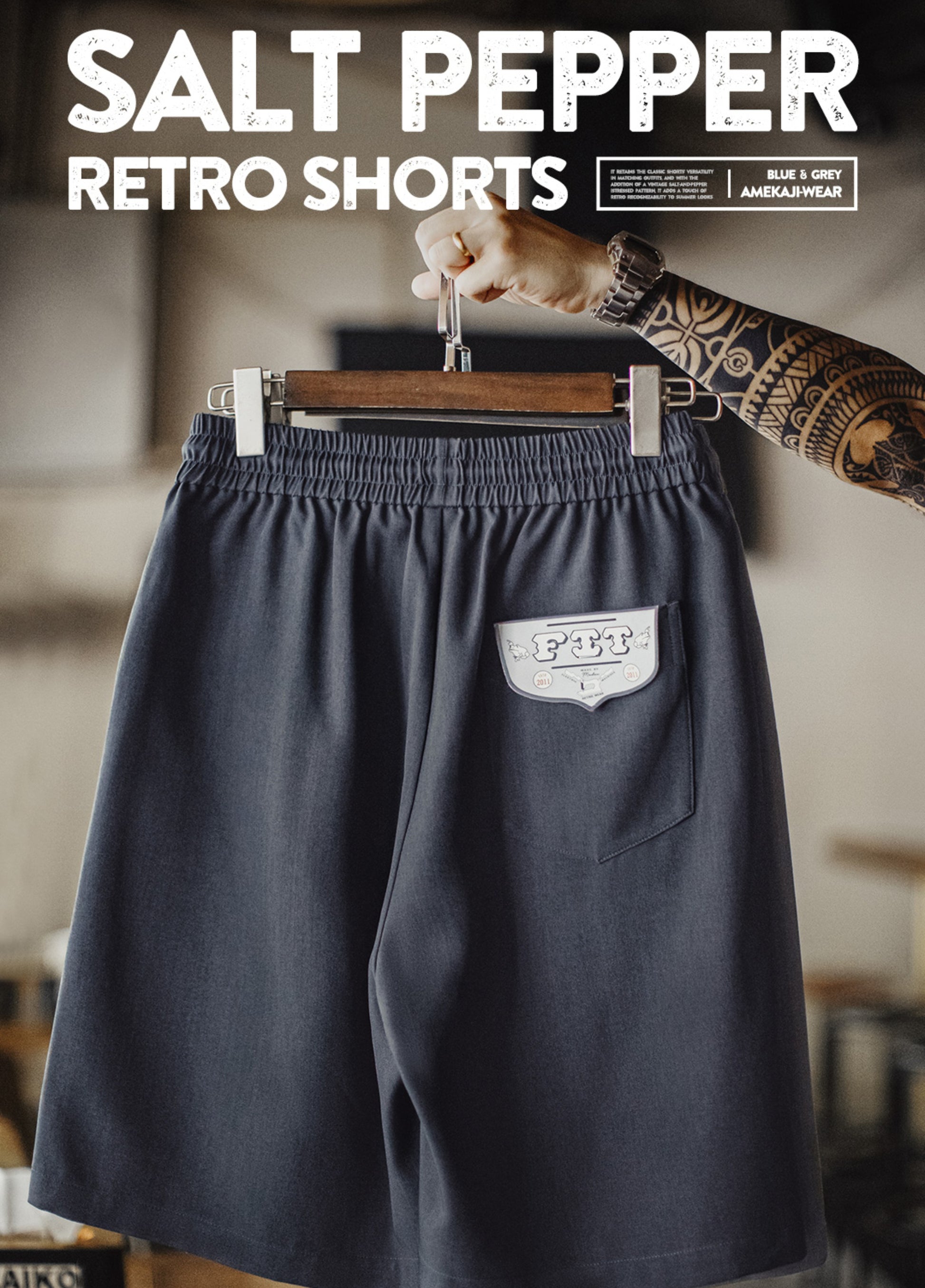 American Thin Woven Breathable Straight-Leg pants Clean Fit Men's Shorts - Harmony Gallery