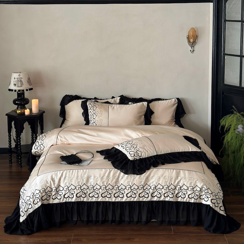 French Love Lace Cotton Four-Piece Heat Storage And Warmth Bed Set