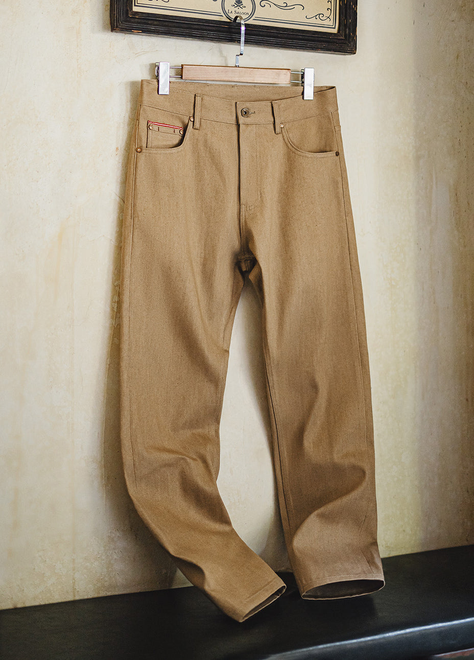 American Retro Western Straight Yellowstone Red Ear Original Cow Men's Jeans - Harmony Gallery
