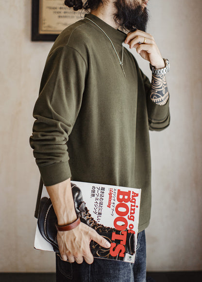 American Mock Neck Thermal Underwear Anti-Static Inner Layer Men's Sweater