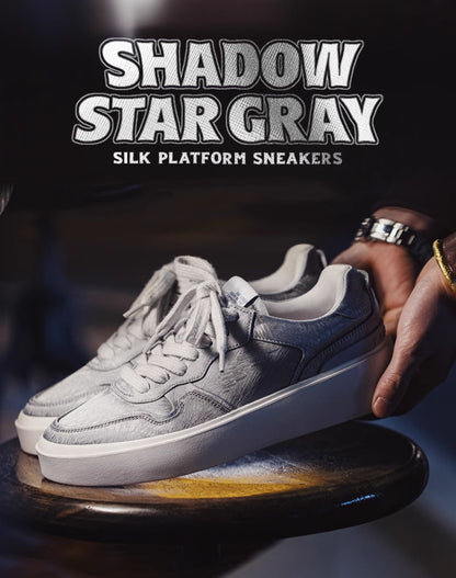 American Star Gray Silk Versatile Thick-Soled Breathable Sports  Men's Casual Shoes - Harmony Gallery