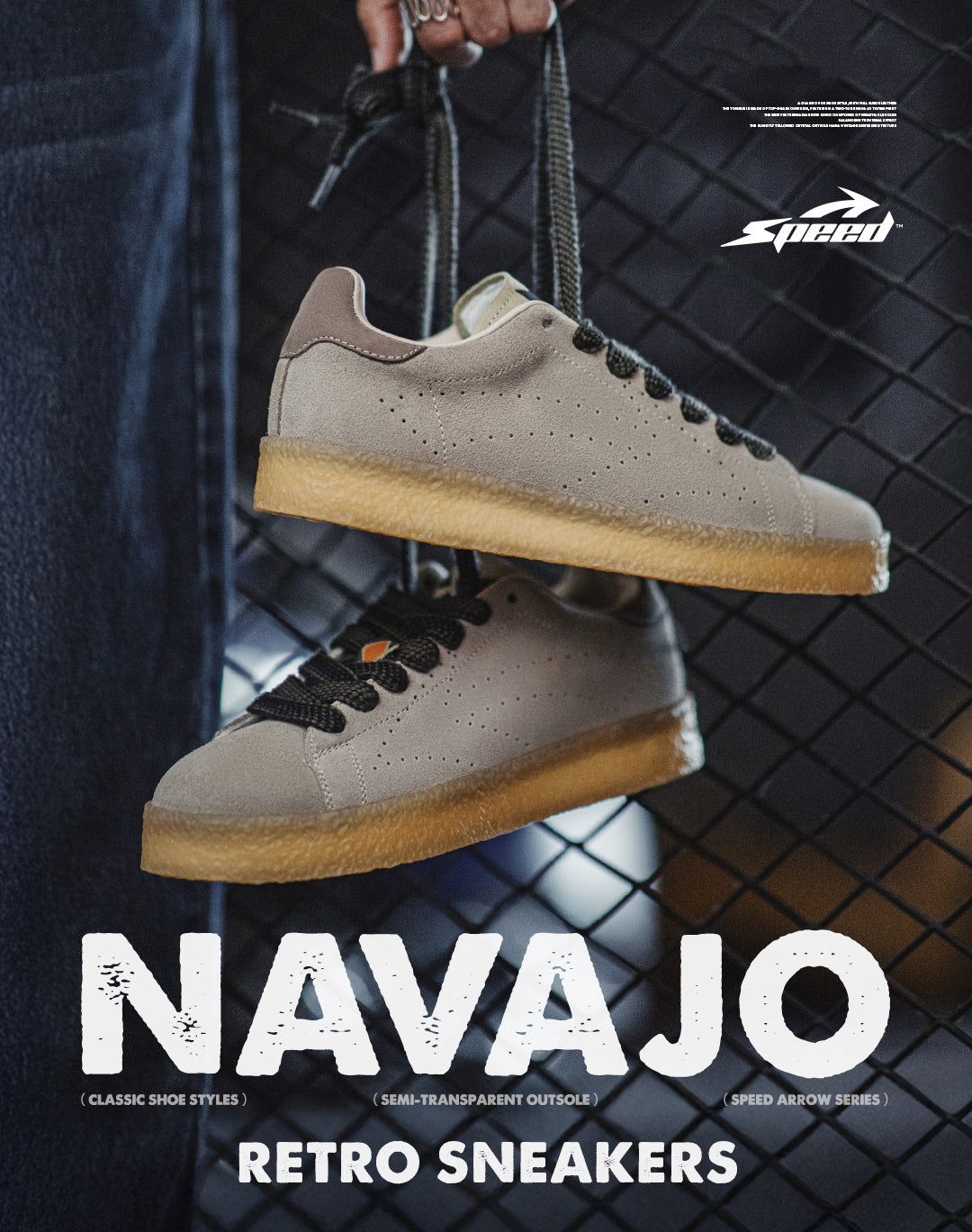 American Retro Pure Gray Mesh Navajo Versatile Sports Men's Casual Shoes - Harmony Gallery