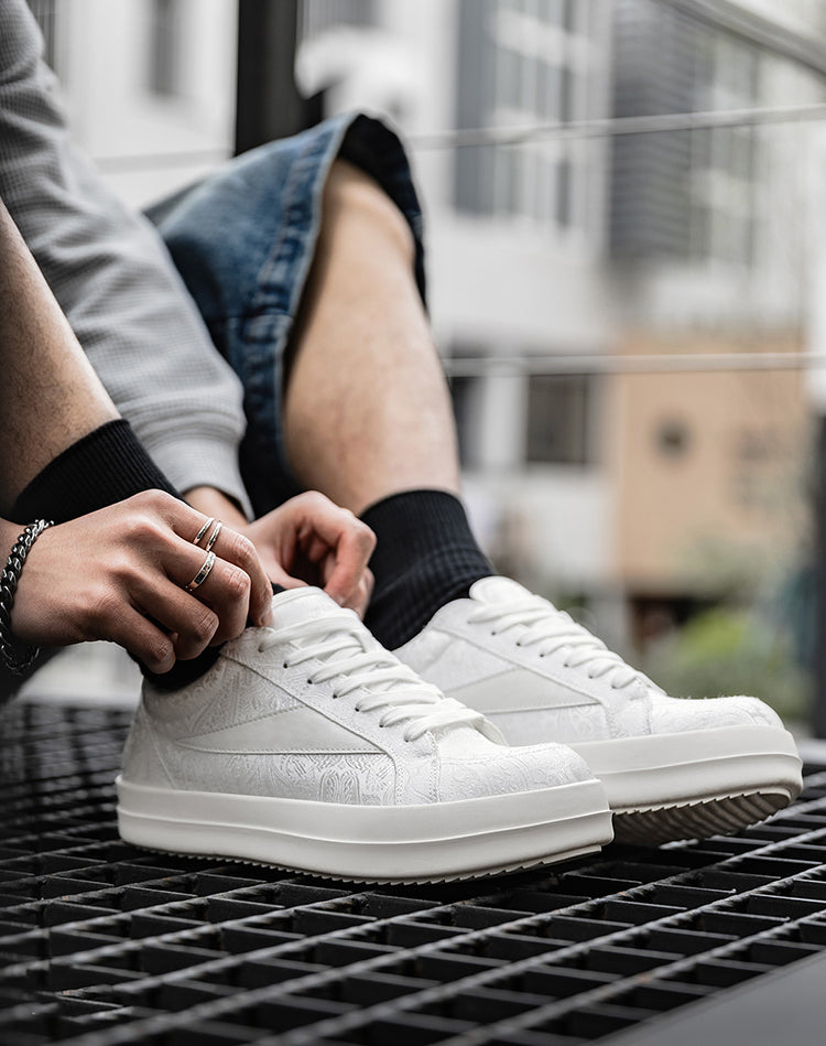 American Retro Cashew Flower Embroidered Breathable Men's Casual Shoes - Harmony Gallery