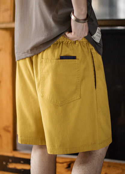 American Retro Anchor Embroidery Flowy Basic Old Money Men's Shorts