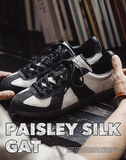İpek Alman Retro Spor Çok Yönlü Düz Düşük Bilekli Erkek Günlük Ayakkabı