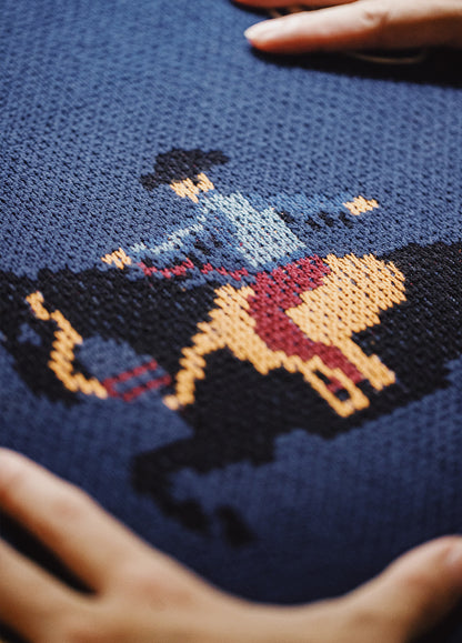 American Contrasting Color Warm Threaded Neckline Knitted Men's Sweater - Harmony Gallery