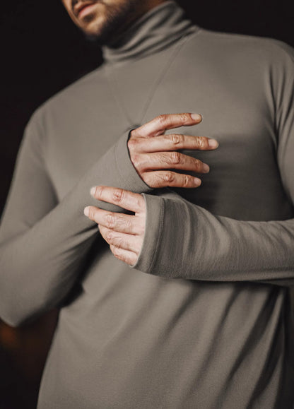 American Retro Bottoming Antibacterial Half-High Collar Thermal Men's Sweater - Harmony Gallery