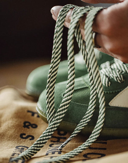 German Retro Forrest Gump Green Arrow Racing Mesh Breathable Men's Casual Shoes - Harmony Gallery