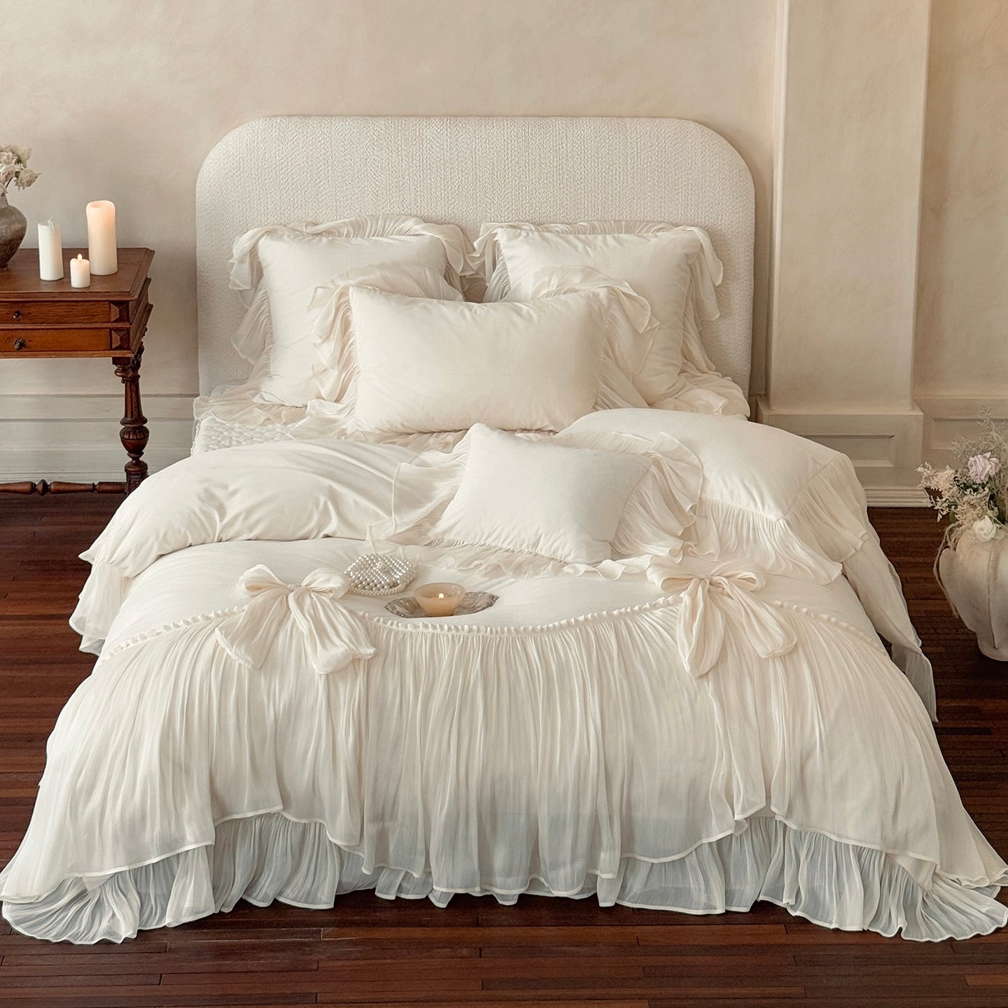 French Premium Double-Sided Warm Mattress Coral Fleece four-piece Bed Set