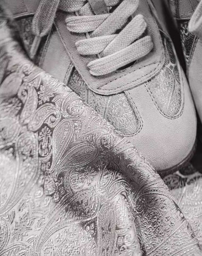 German Cashew Flower Sense Silk Cold Rock Gray Sport Men's Casual Shoes - Harmony Gallery