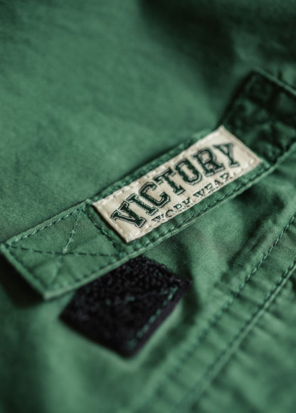 American Retro Multi-Pocket Green No Bullet  Layered Thin Men's Shirt - Harmony Gallery