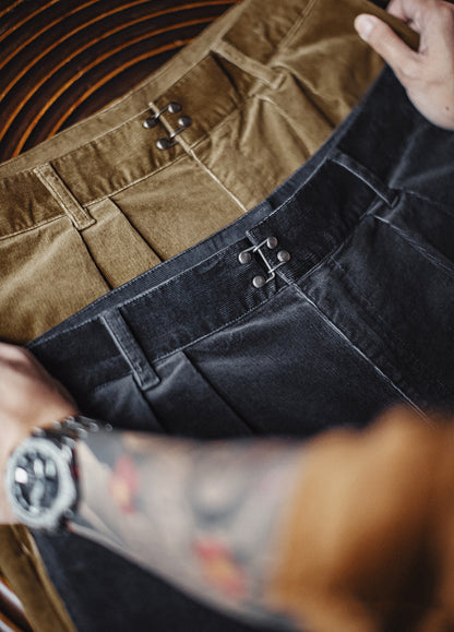American Retro Knee Corduroy Logging Straight Leg Warm Daily Men's Trousers