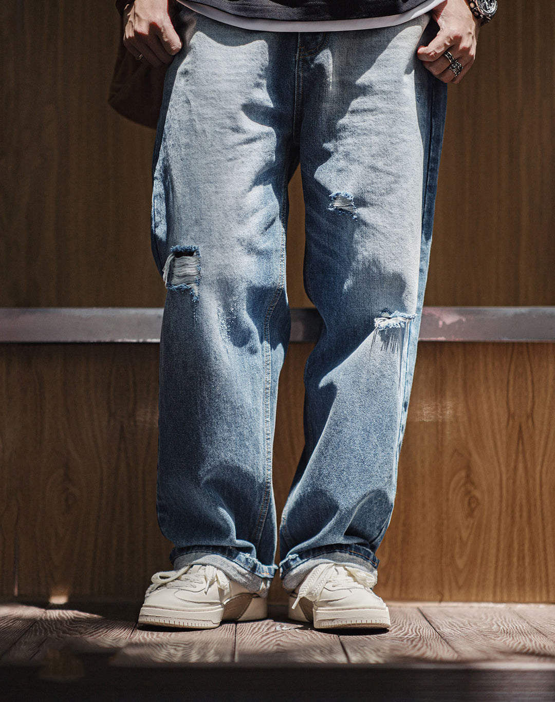 German Navajo Embroidered Heel Thick Bottom White Men's Casual Shoes - Harmony Gallery