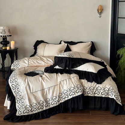 French Love Lace Cotton Four-Piece Heat Storage And Warmth Bed Set