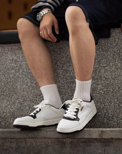 Black And White Breathable Sports And Leisure Men's Casual Shoes