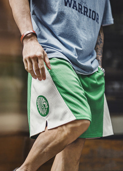 American Retro Mesh Sports Fitness Training Breathable Basketball Men's Shorts