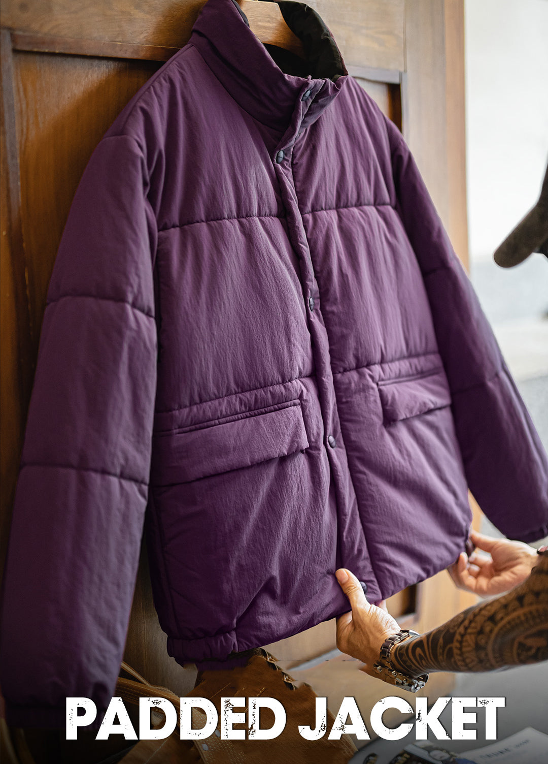 American Reversible Warm Mountain Thickened Cotton Coat Short Men's Jacket