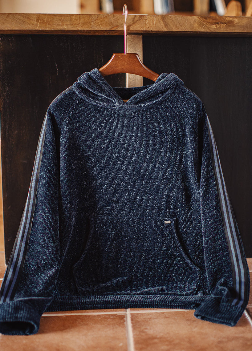 American Chenille Pullover Warm Corduroy Thickened Hoodie Men's Sweater - Harmony Gallery